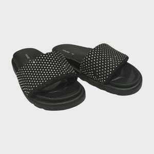HOUSE Black Rhinestone Slides Sandals Women's Size 9 US / 40 EU